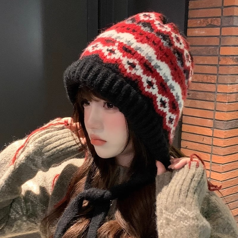 Women's Balaclava Autumn And Winter Knitted Hat