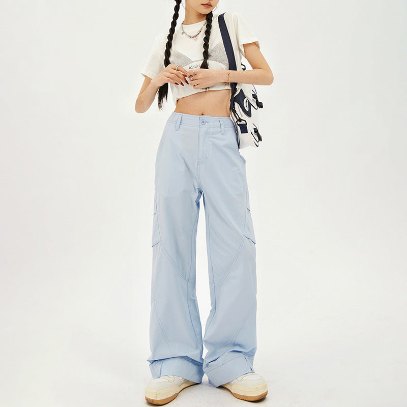 American Style Gorpcore Retro Loose Wide-leg Casual Pants Women