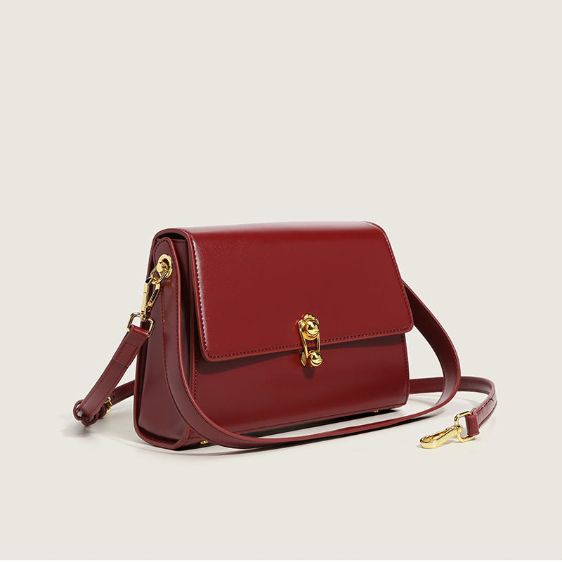 Solid Color Square Portable Shoulder Messenger Bag