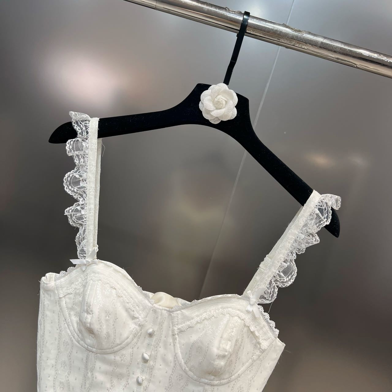 Shoulder Strap Single Breasted Back Ribbon Waist