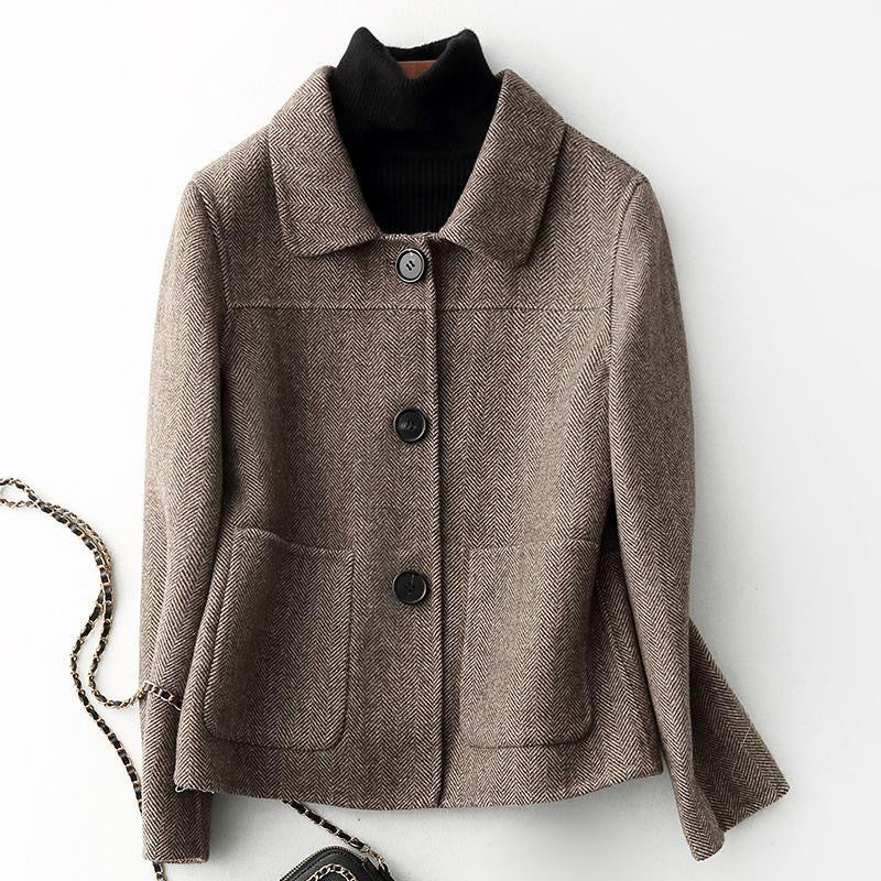 New Literary Retro Korean Short Woolen Coat