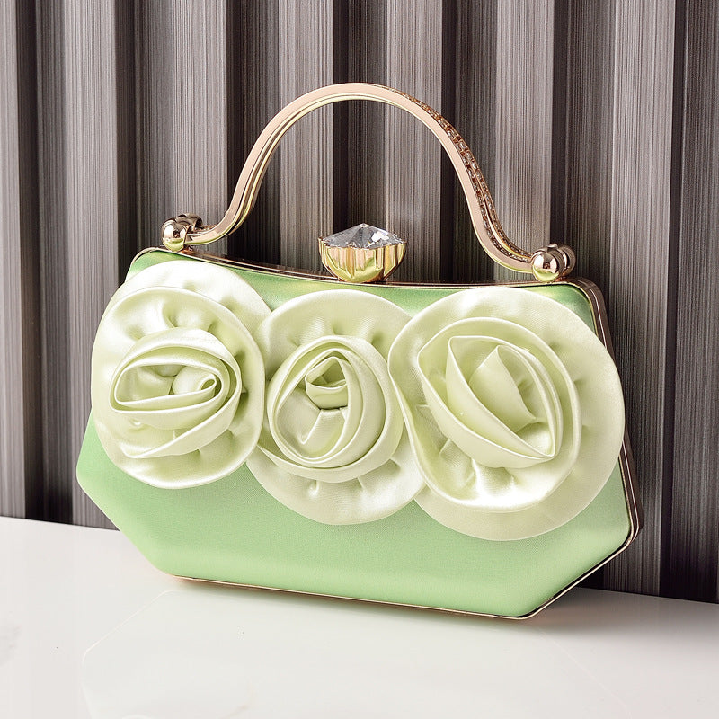 Silk Flower Evening Bag Dress Matching Party