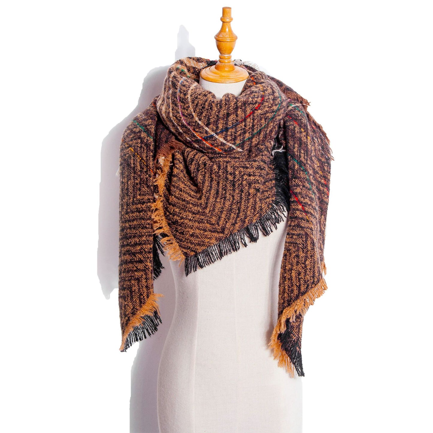 Shawl Scarf Autumn And Winter Large Plaid Triangle