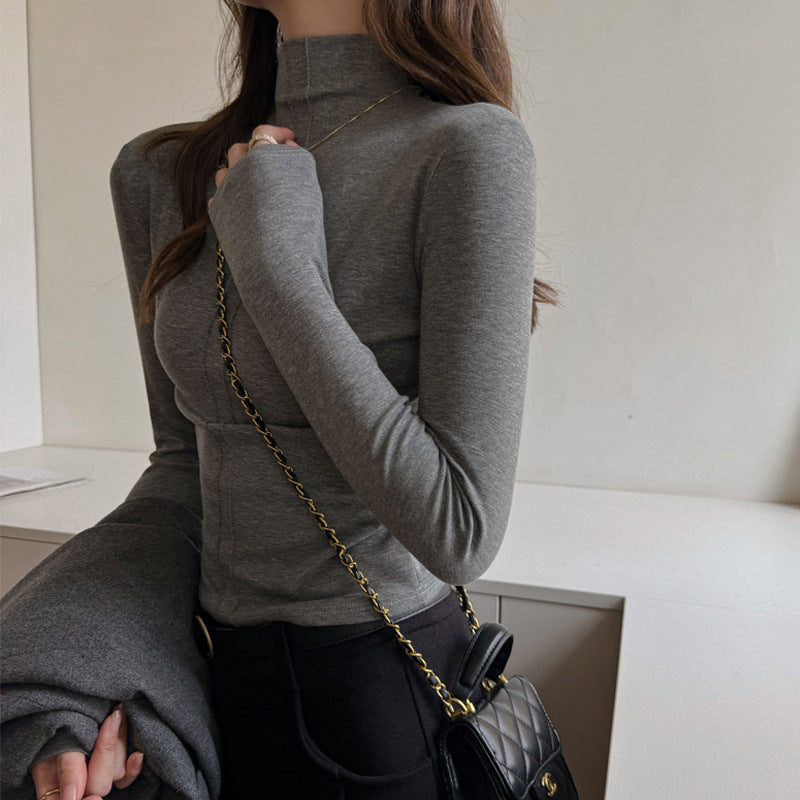 Women's Half-turtle Neck Long-sleeve Versatile Top