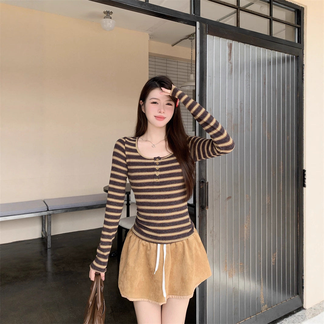 Women's Slim-fit Versatile Casual Layering Or Standalone Top