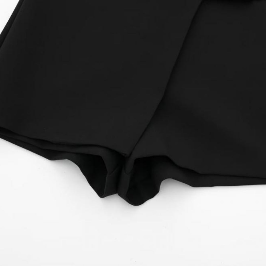 French-style Asymmetrical High-waisted Casual Shorts