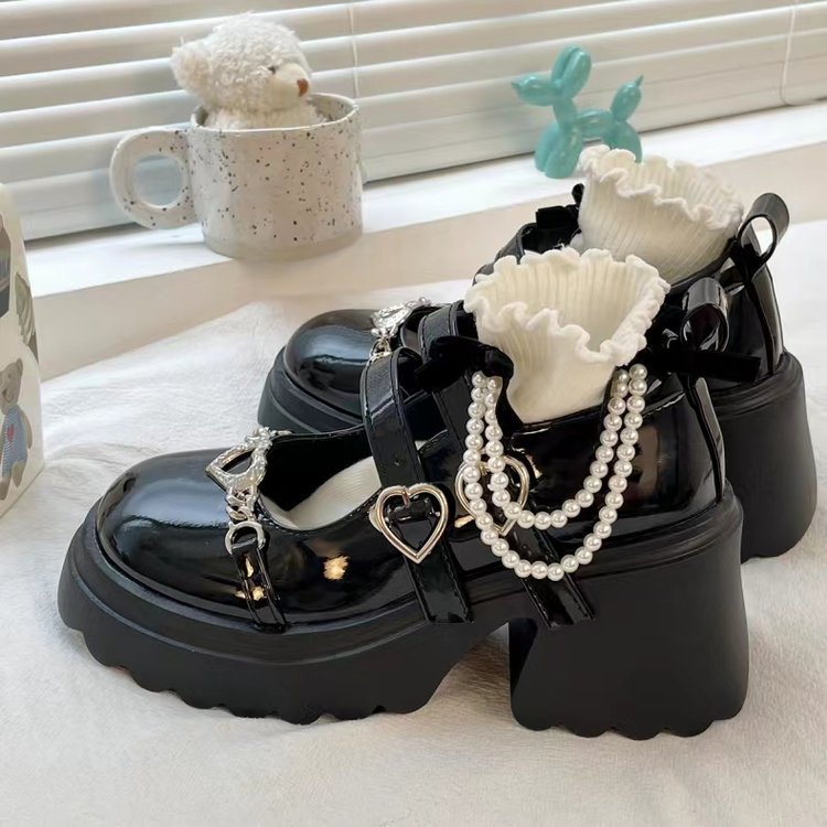 British Style Platform Loafers Increased Fashion Shoes Female