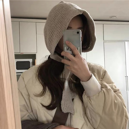 Korean Style Knitted Lace-up Toe Hat Showing Little Warmth