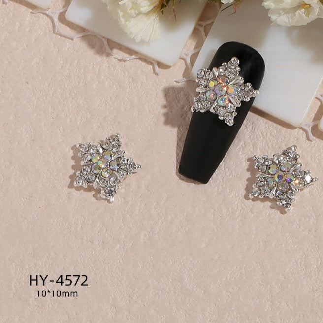 New Nail Beauty Butterfly Silver Metal Alloy Rhinestone DIY Ornament Accessories