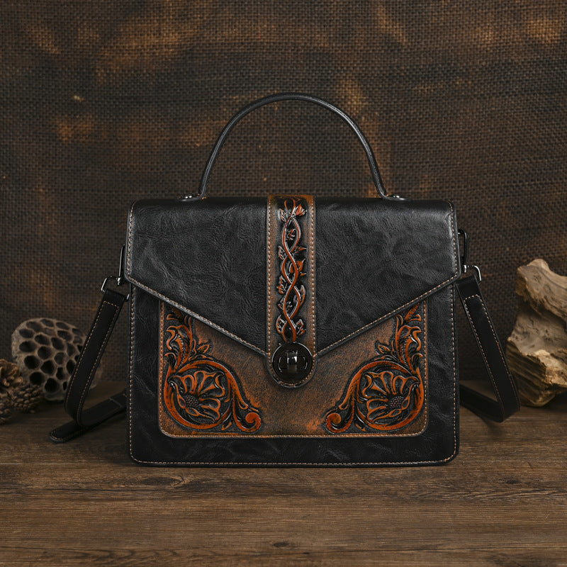 Dual-use Hand-embossed And Rubbed-color Craftsmanship For A Stylish Look