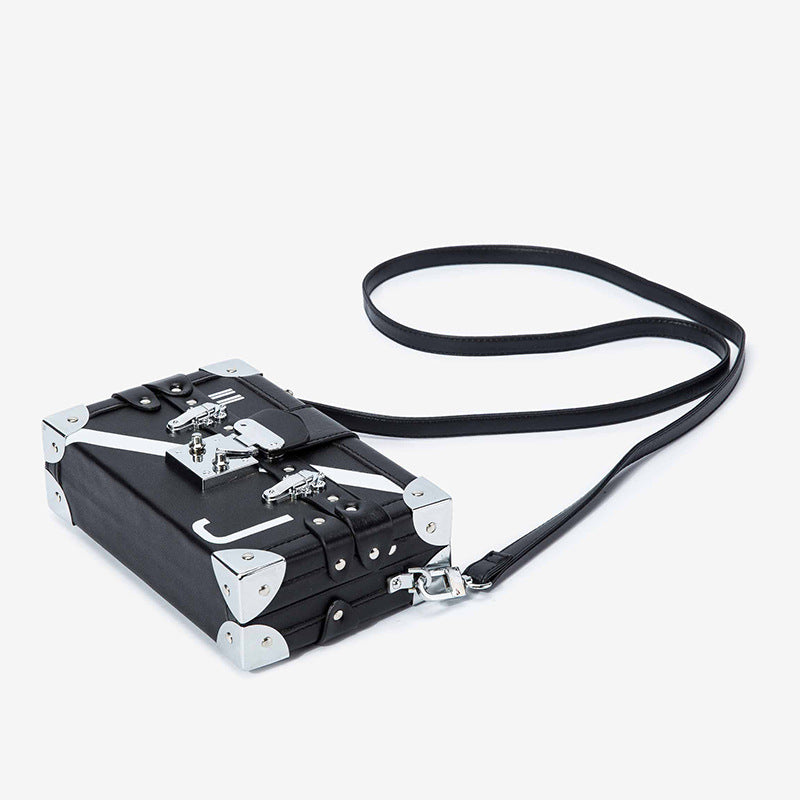 Box Bag Small Square Bag Shoulder Messenger Bag Hit Color Lock Small Bag