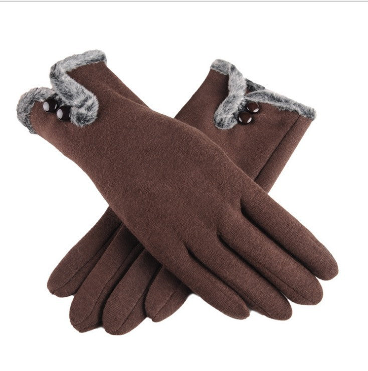 Women's Outdoor Cycling Touch Screen Gloves Without Inverted Fleece