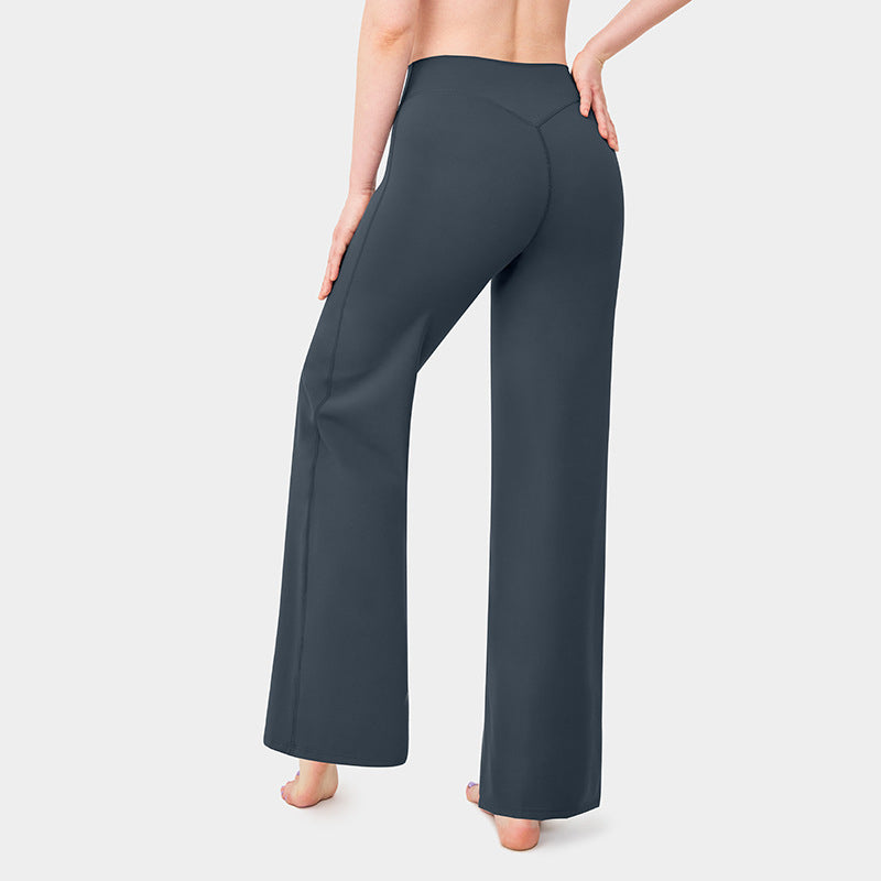 Fashionable Loose Straight-leg Yoga Pants For Women