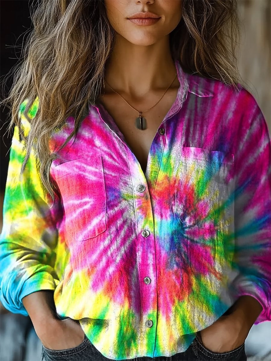 3D Digital Printing Women's Long-sleeved Blouse