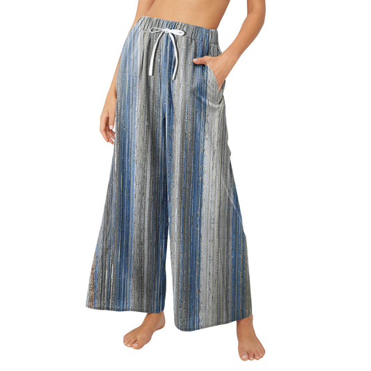 Fashion Loose Striped Printed Casual Pants