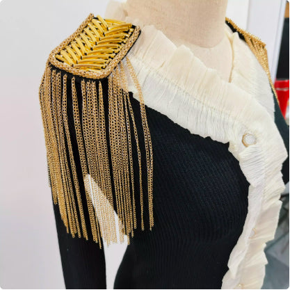 Metal Super Long Chain Simple Men's And Women's Clothing Ornament Tassel Epaulet