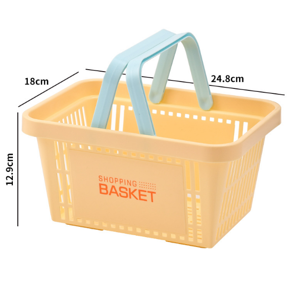 Portable storage basket-yellow-16.2 * 11.8 *8.3cm-PP-1 piece