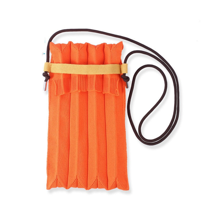 Multicolor Pleated Organ Woven Crossbody Mini Casual Shoulder Bag