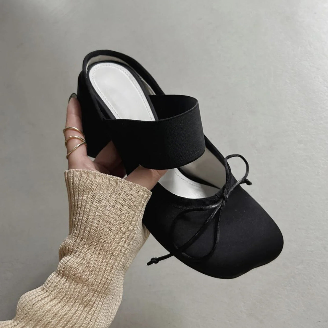 Womens Spring Summer New Arrival Mary Jane Shoes Retro Casual Chunky-Heel Ballet Flats