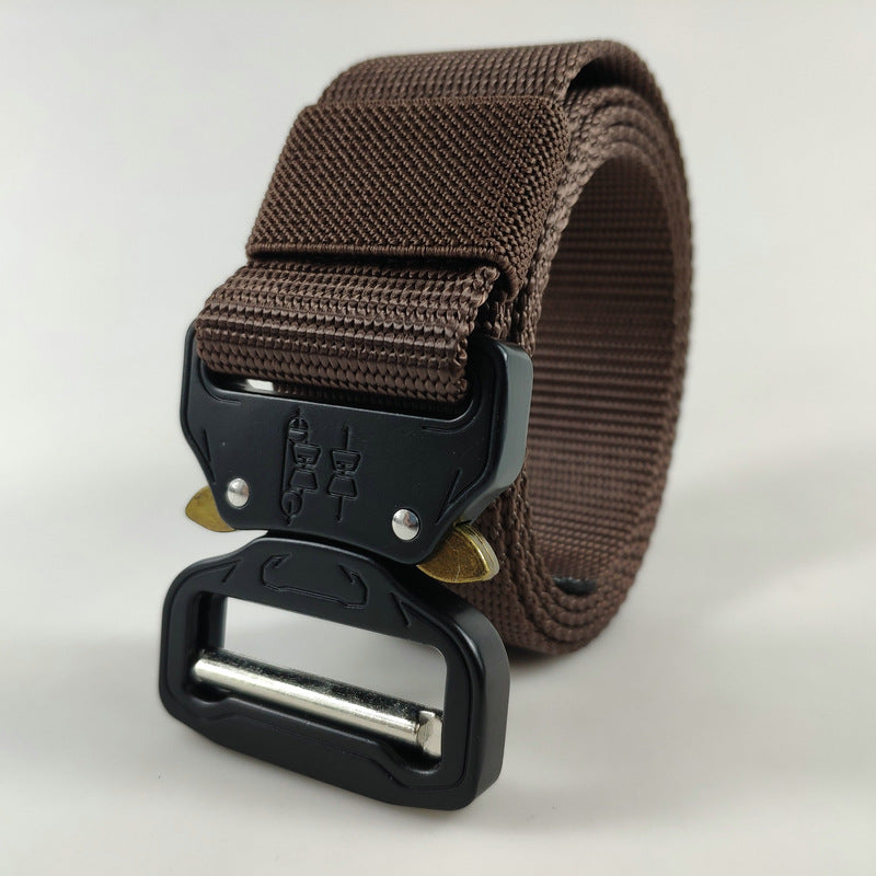 Cobra Buckle Outdoor Tactics Belt Men's Nylon Sports Quick Release Training Canvas Belt