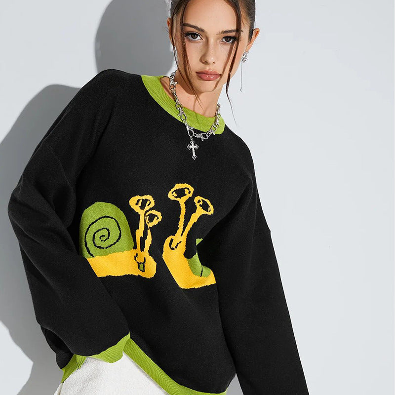 European And American Ins Sweater Autumn And Winter Round Neck Pullover Sweater
