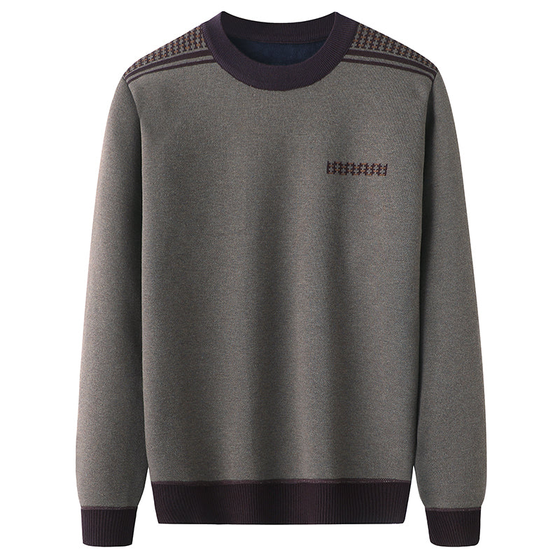 Aokang Plus Velvet Padded Dad Outfit Autumn And Winter Sweater