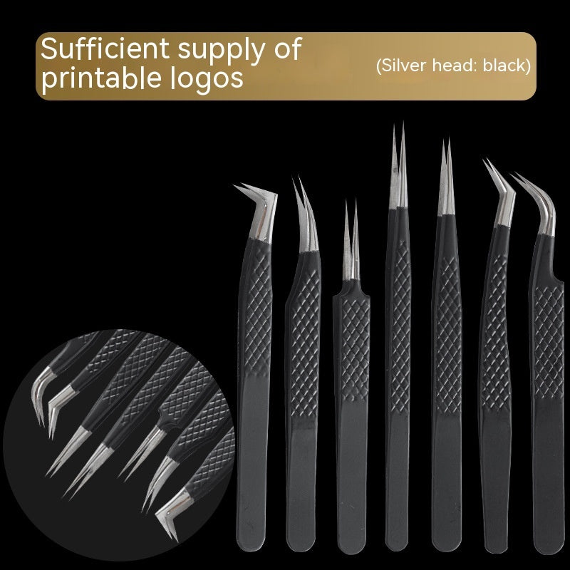 Stainless Steel Tweezers High Density Beauty Flowering Grafting False Eyelash Tweezers