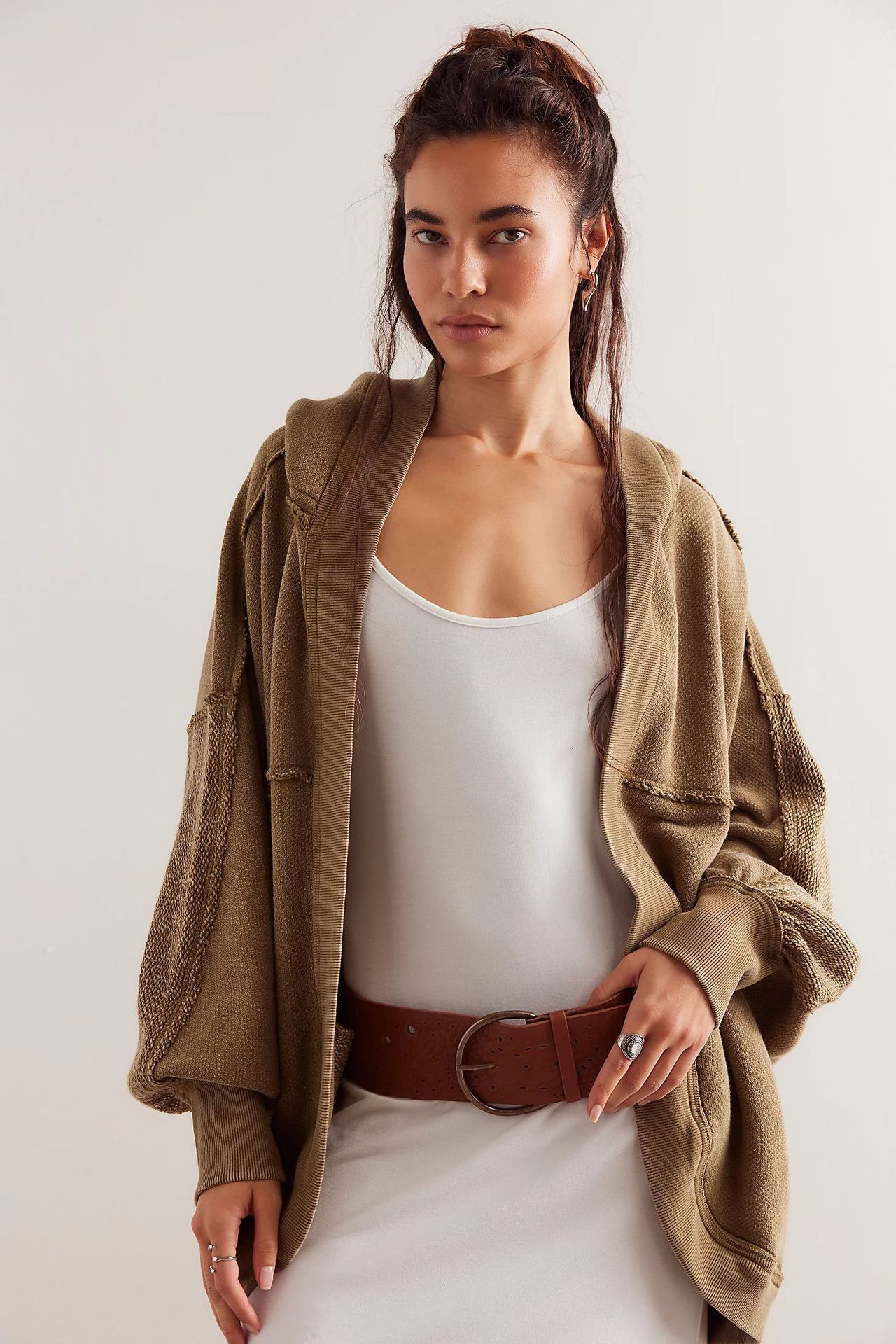 American Retro Sports Hooded Cardigan High-grade Sweater