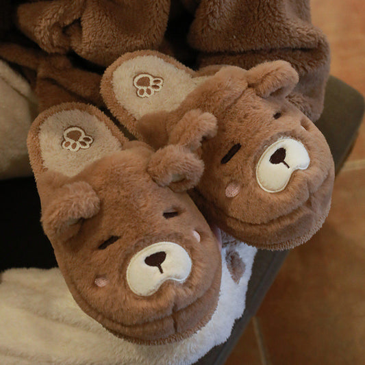 Warm Thick Sole Indoor Household Couple Cotton Slippers
