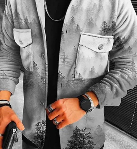 Digital Printing Loose Jacket Coat