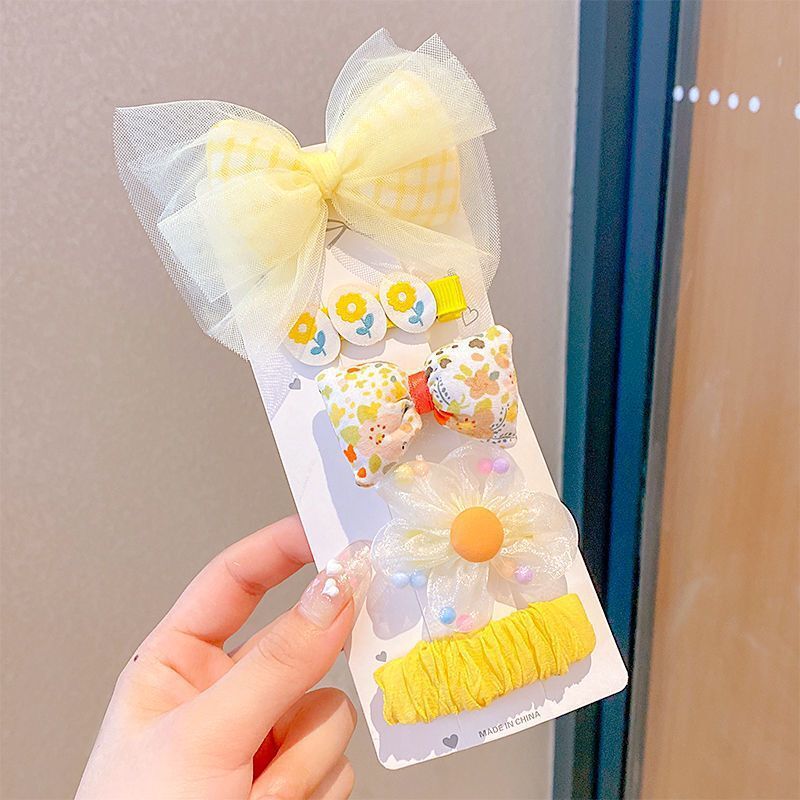 Princess Style Cute Girls Bow Hairpin Set