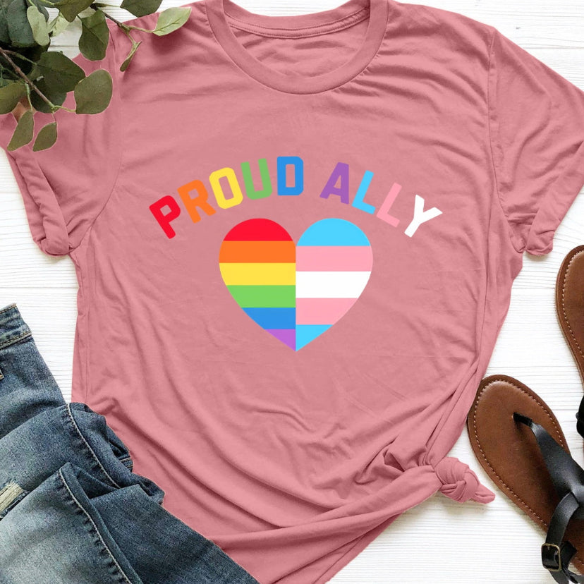 Digitalprint afslappet T-shirt med rund hals og korte ærmer