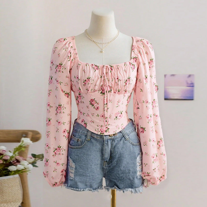 Women's Long Sleeve Floral Blouse