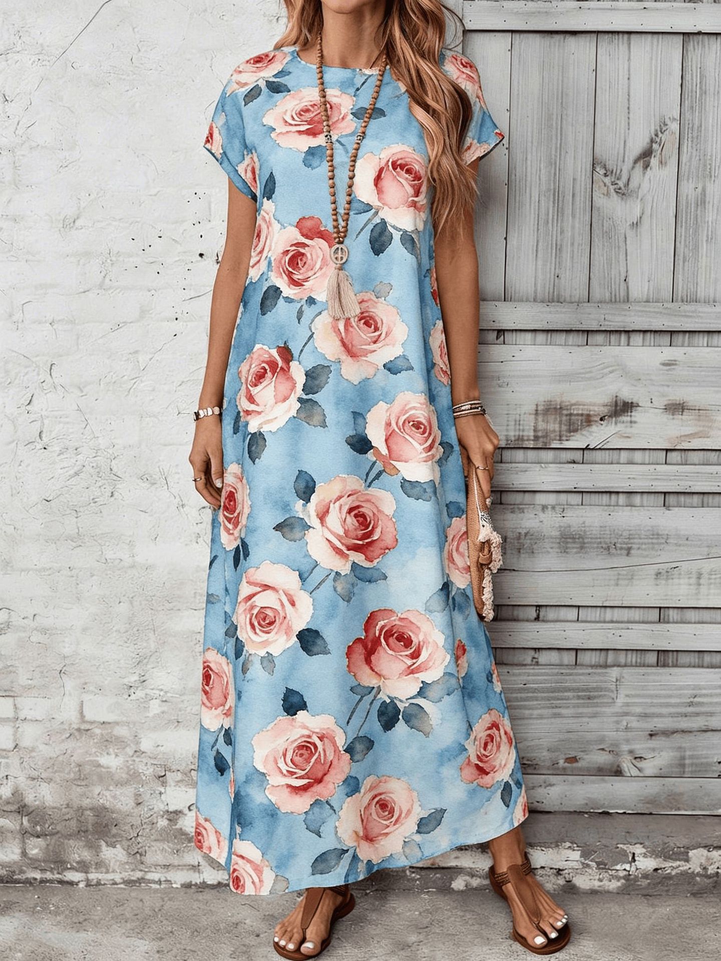 Women's Fashionable Casual Dress With Digital Print