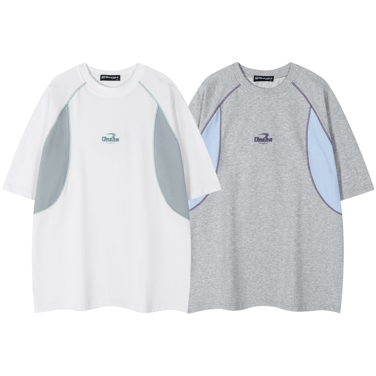 Zichi Clothing Club Sommer Ny Retro Sammenføjning Rund Hals Kortærmet