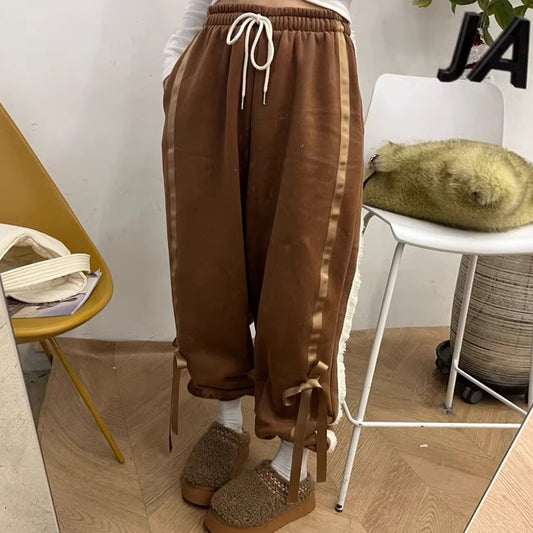 Warm And Fashionable Winter Lady Long Wide-leg Pants