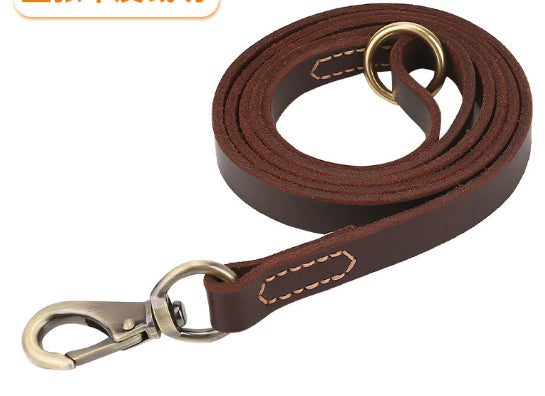 Cowhide Leash Pet Supplies For Walking Medium And Large Dogs