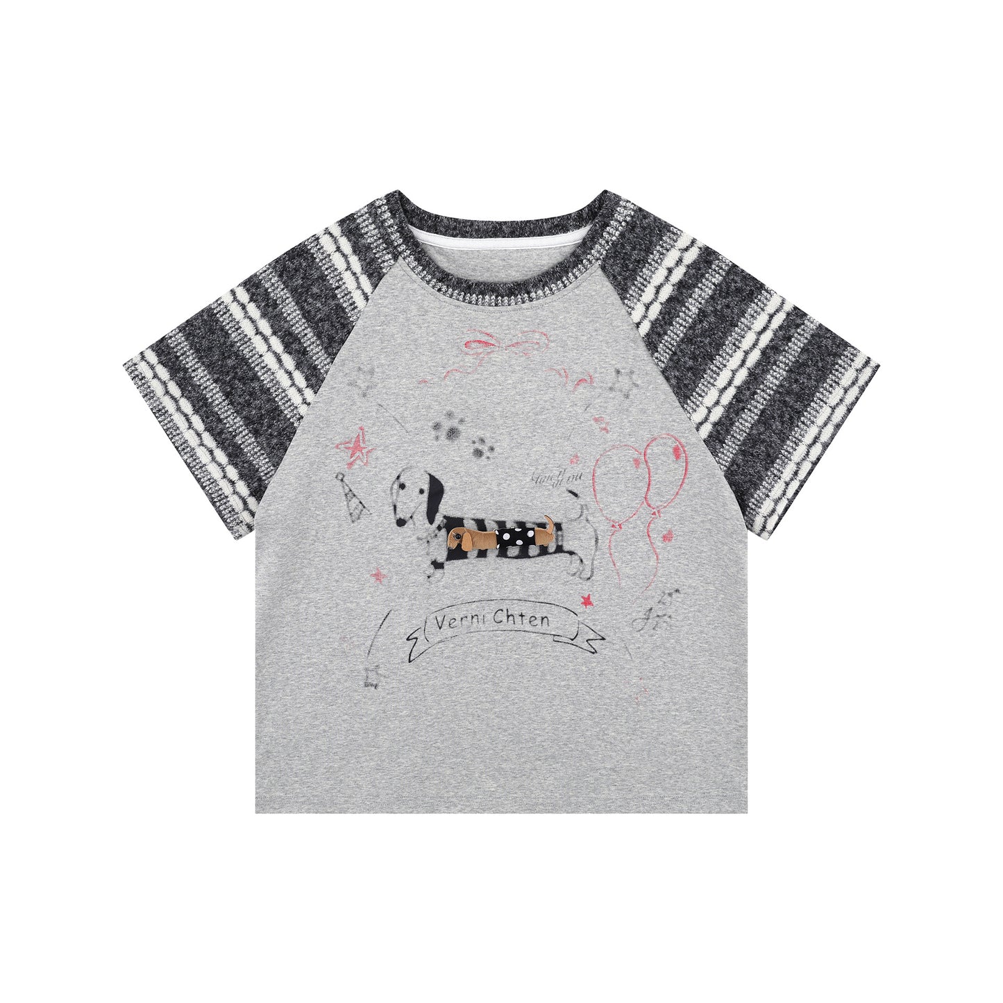 Real Shot Retro Spicy Girl Simple Short Sleeve T-shirt