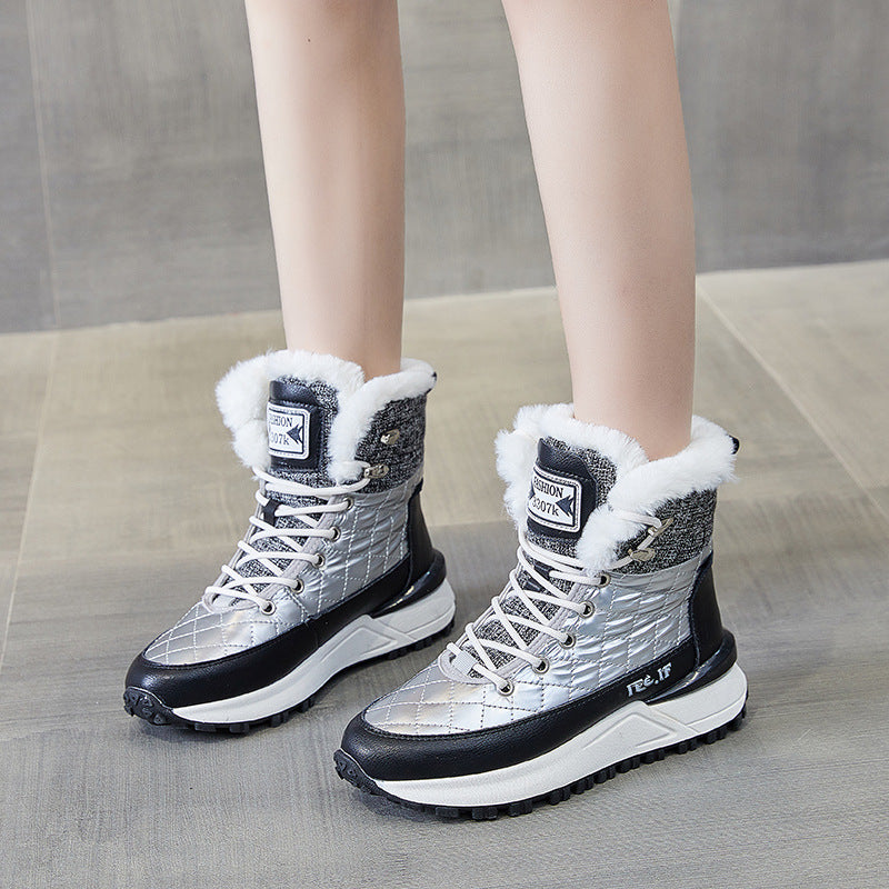 Ladies Thick-soled And Velvet Thick Warm Cotton Boots