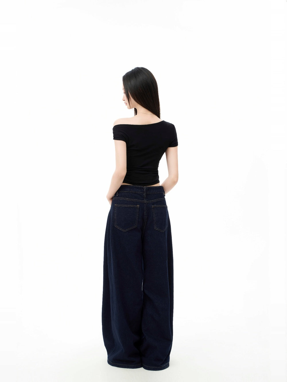Short Off-shoulder Short-sleeved T-shirt Women's Off-shoulder Slim Short-sleeved Tops