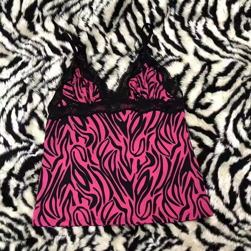 Sexet Hot Pige Leopardprint Slank Sling Dame Top