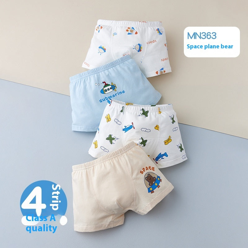 Children's Underwear Class A Pure Cotton Antibacterial Cartoon Boy