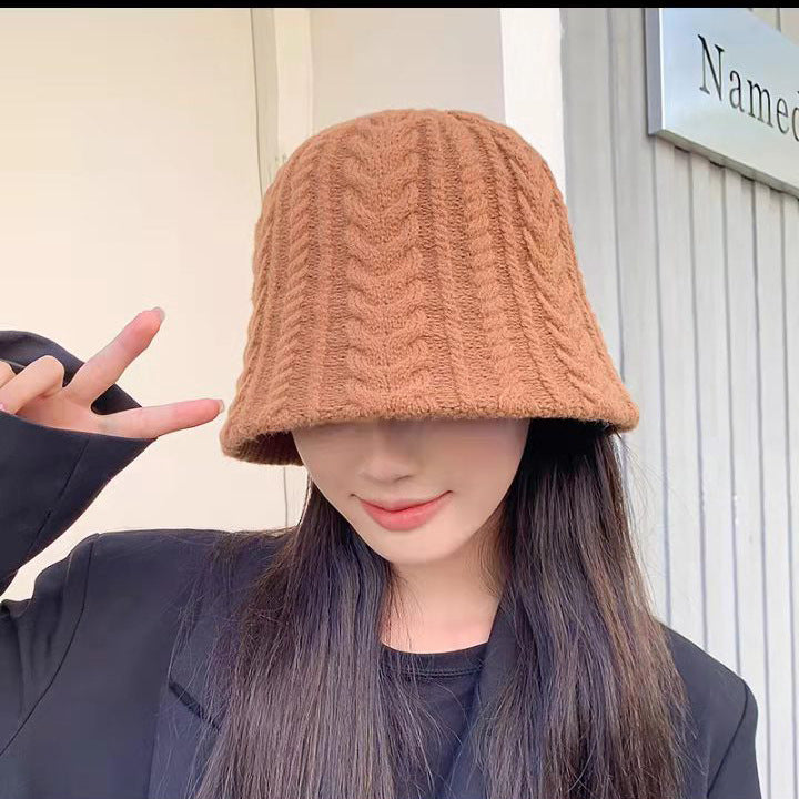 Knitted Simple Twist Bucket Hat