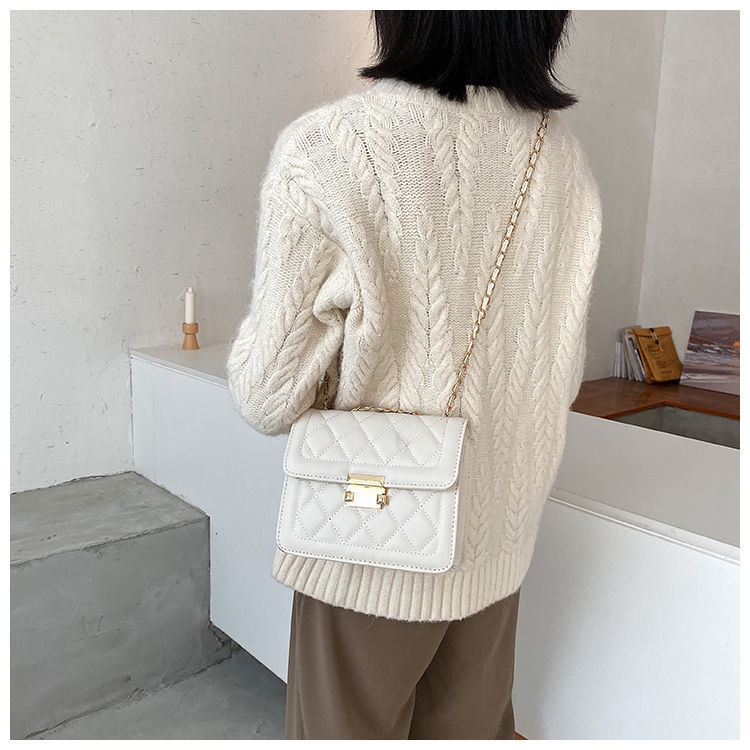 Fashion rhombic chain bag shoulder slung