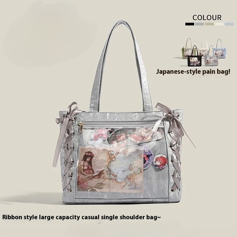 Secondary Transparent Large Capacity Tote Bag