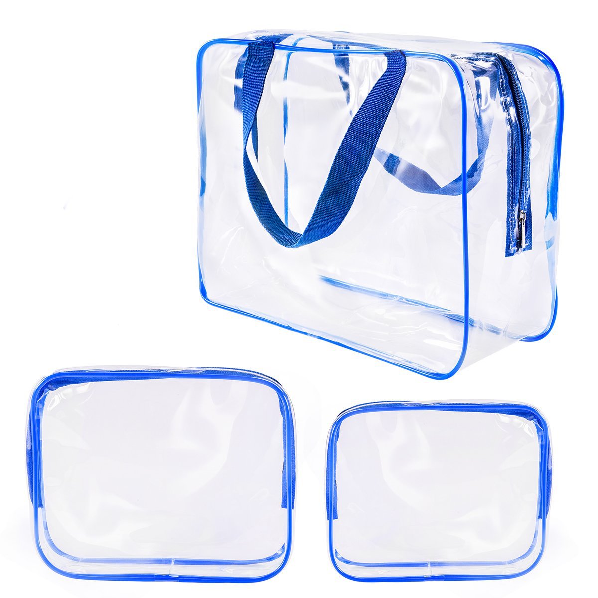 Pvc Waterproof Wash Cosmetic Bag Three-piece Set