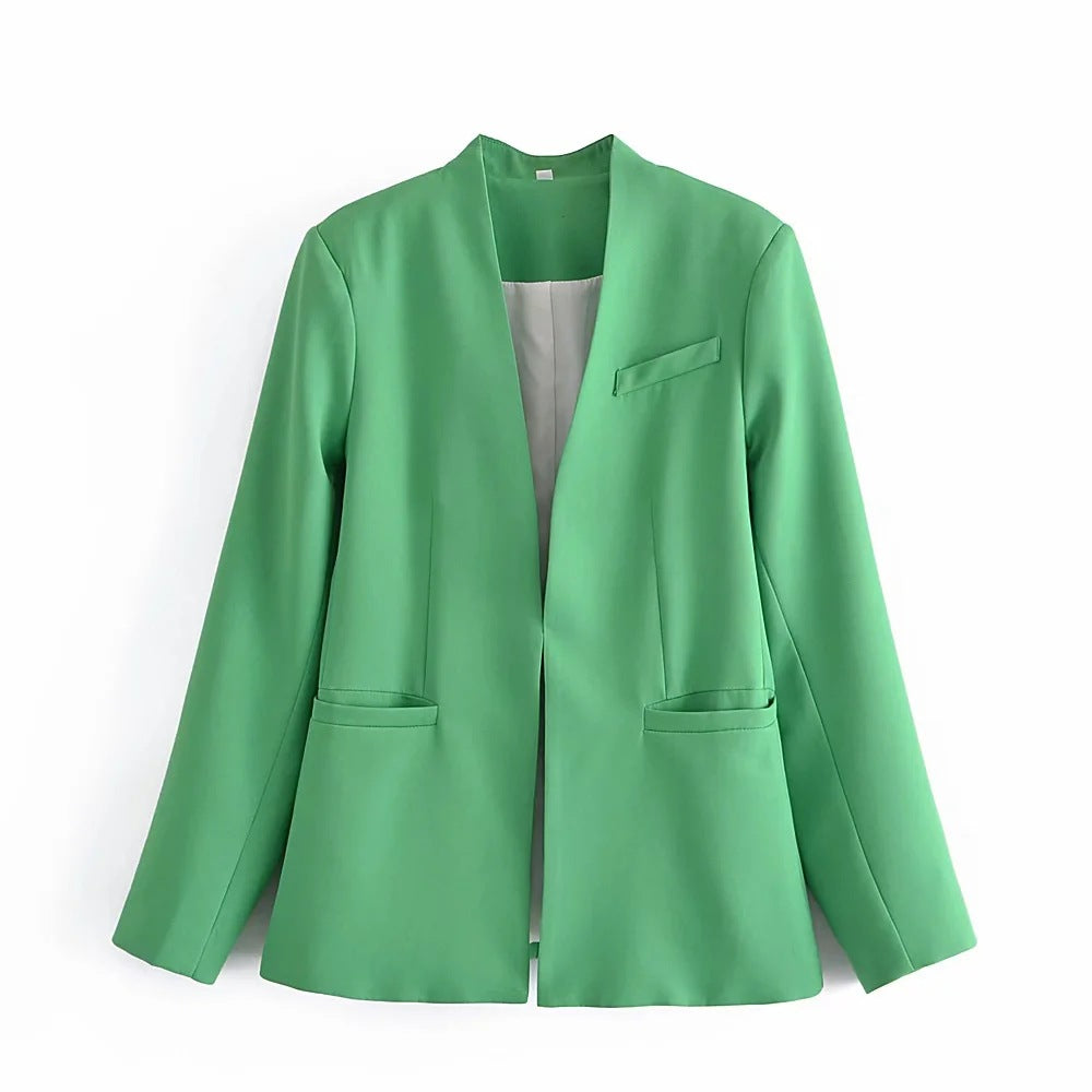 Ladies New Solid Color Suit Jacket Women