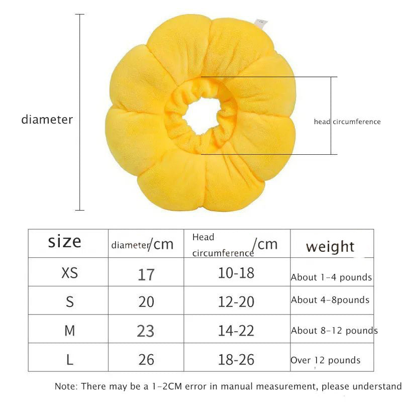 Cat Sunflower Elizabeths Cotton Neck Sterilization Feeding Anti Lick Bite Beauty Head Cover Dog Pet Collar Cat Anti-Licking Ring