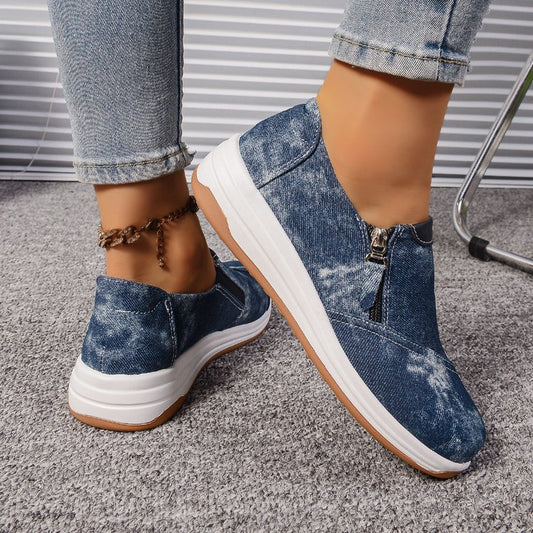 Plus Size Women's Shoes Round Toe Flat Bottom Slip-on Casual Shoes