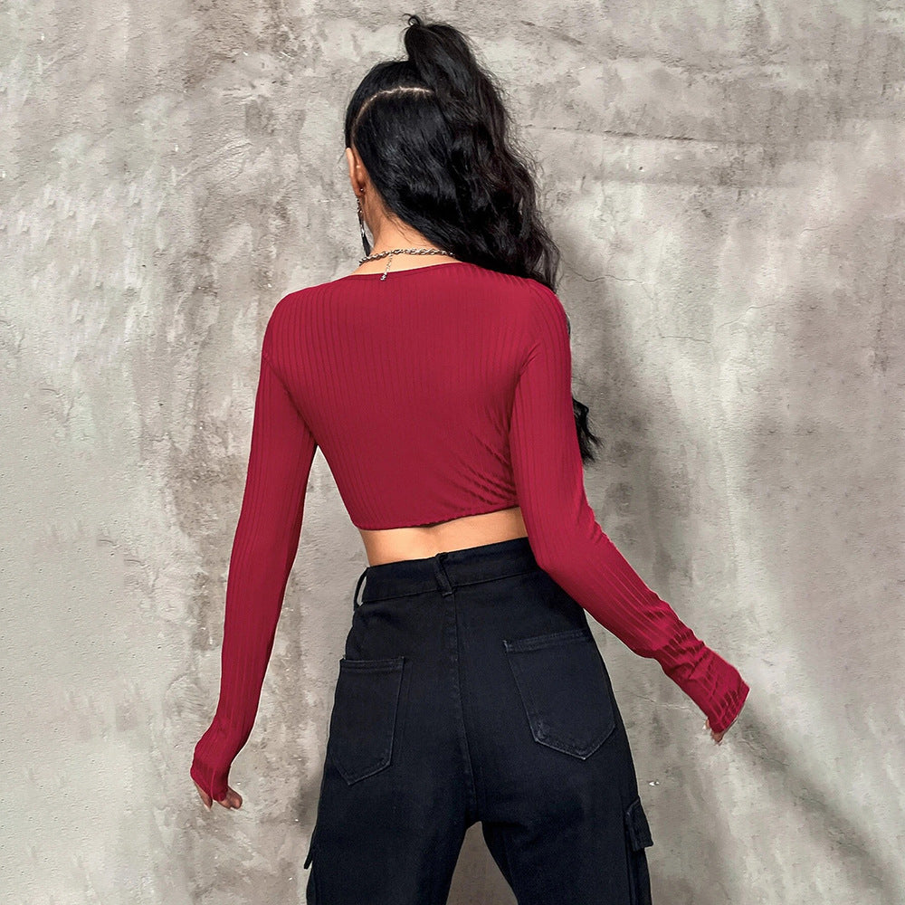 New Crop Top Short-sleeve American T-shirt